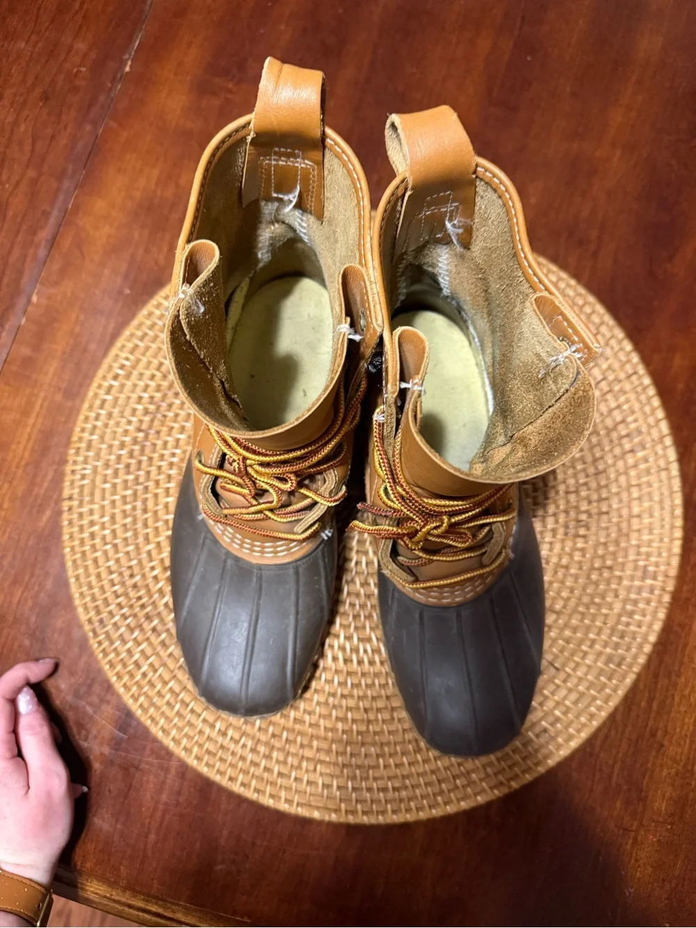 L.L. Bean Brown and Dark Women’s Winter/Rain Boots Duck - Picture 9 of 11
